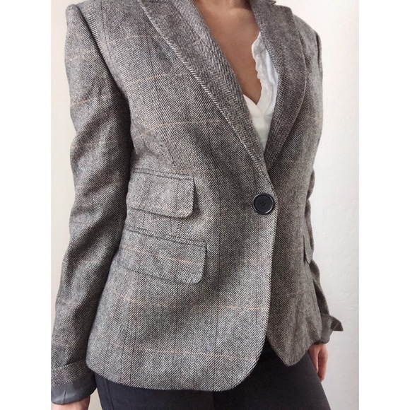 Max Studio • brown plaid structure blazer - Picture 2 of 4